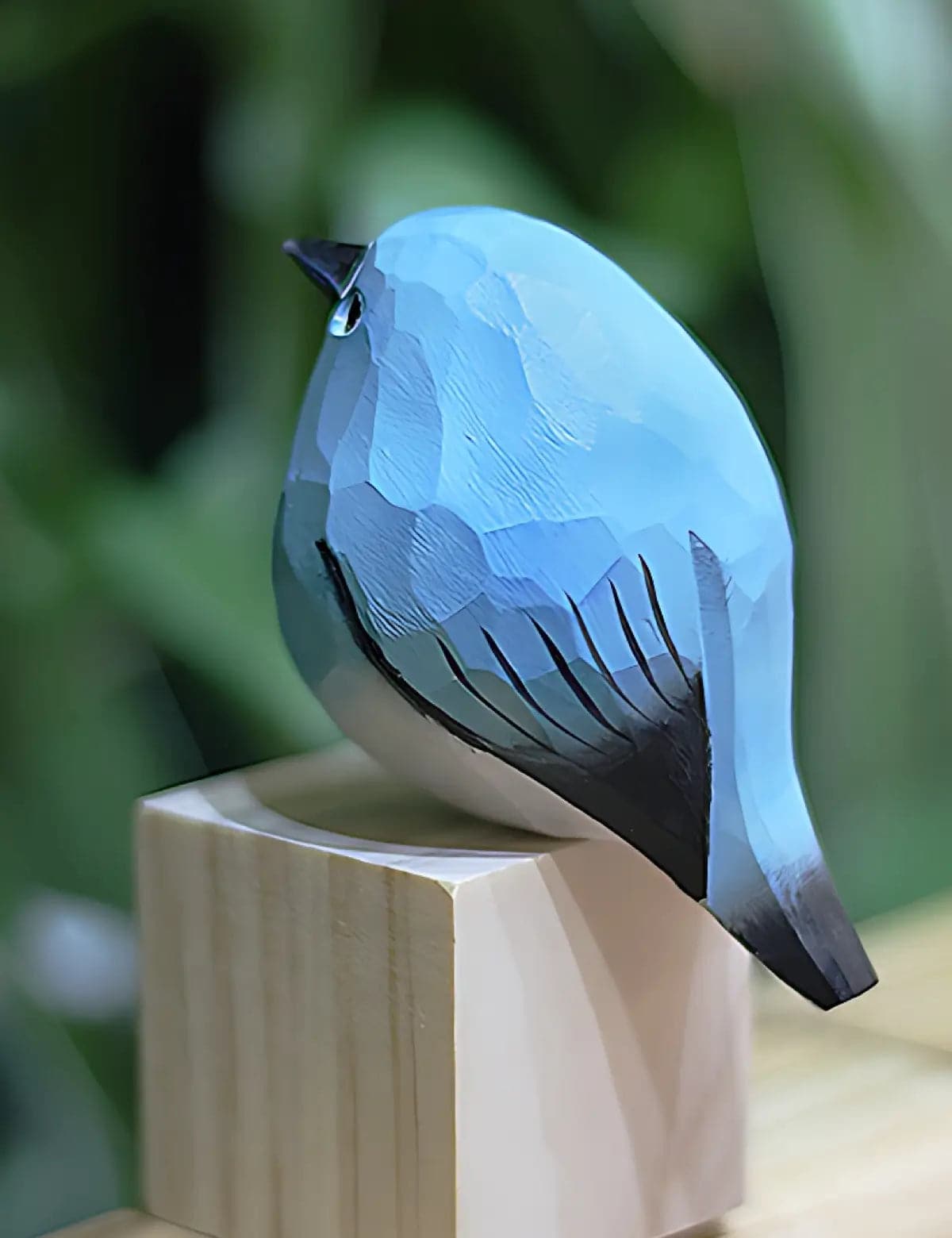 Handcrafted-Bluebird-Decorative-Sculpture-Wooden-Whimsy-04