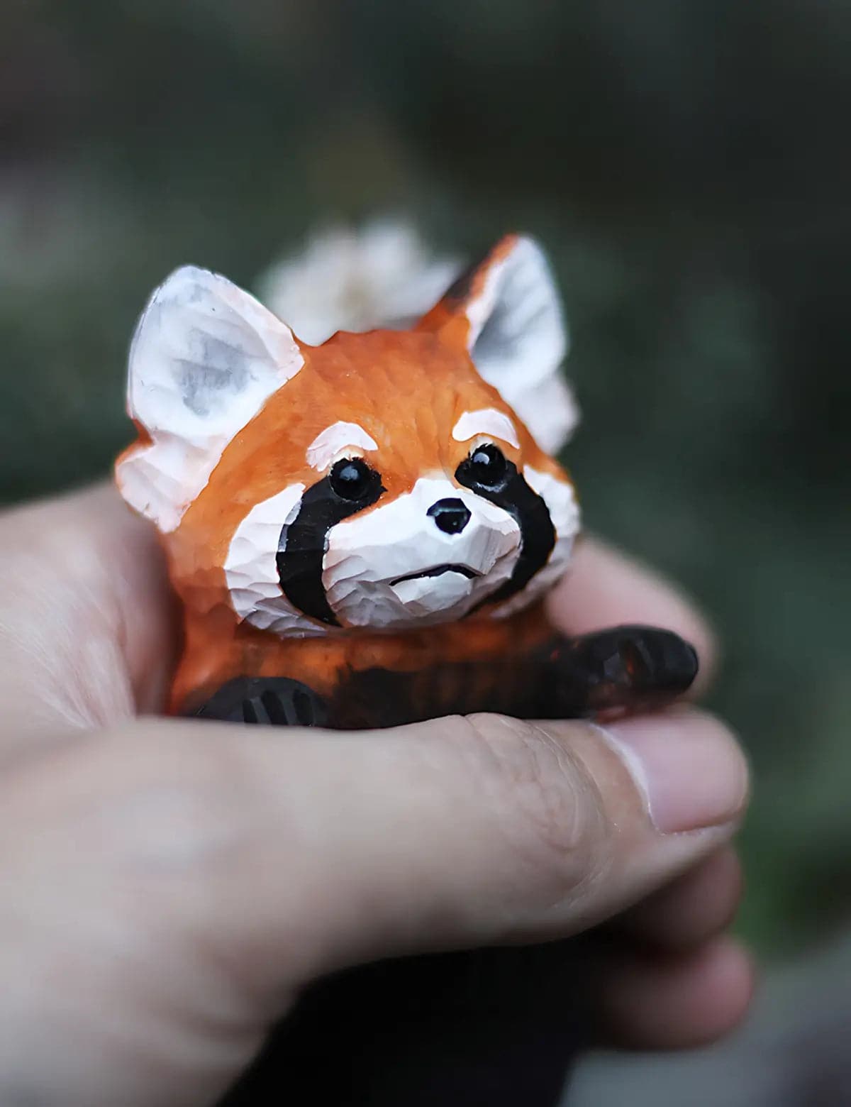 Handcrafted-Red-Panda-Wood-Decor-Home-Accent-02