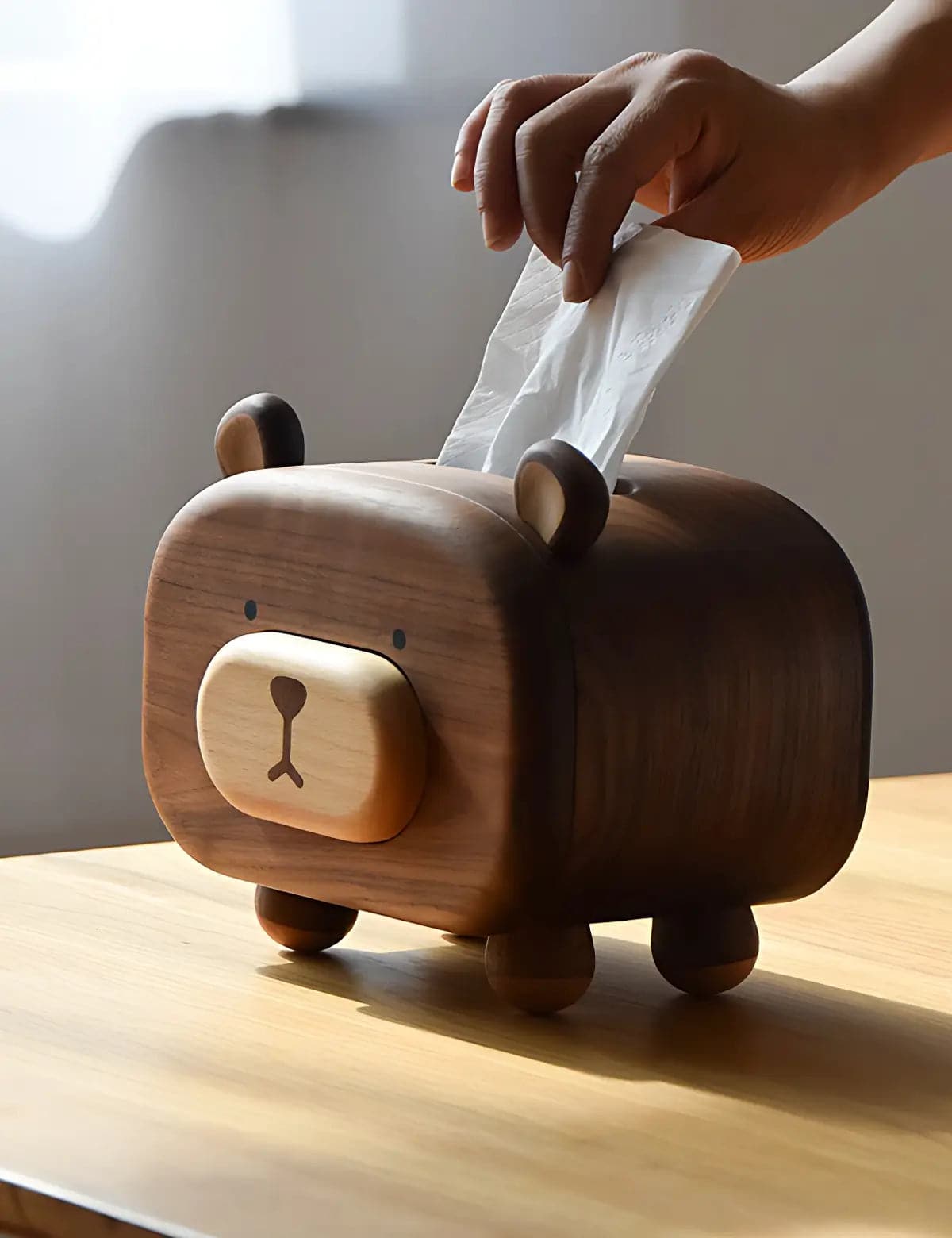 Whimsical-Bear-Shaped-Wooden-Tissue-Box-with-Toothpick-Holder-02