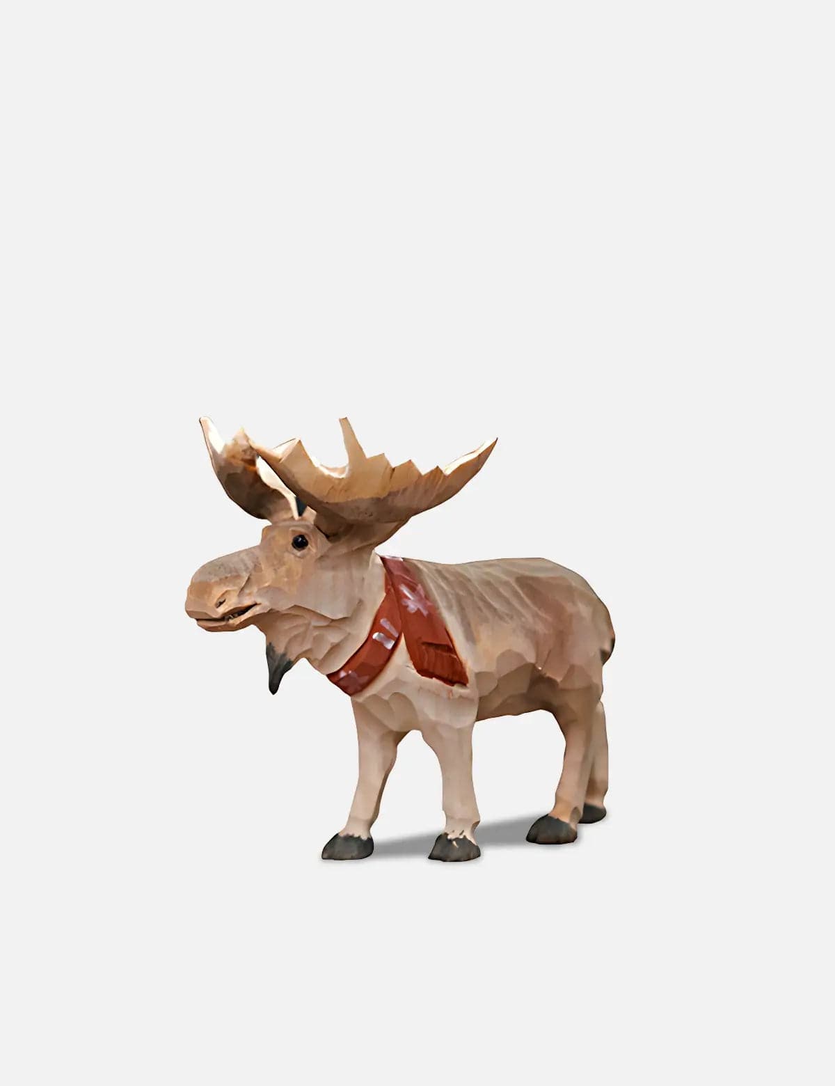 Rustic-Carved-Reindeer-Red-Scarves-Set-Decor-09