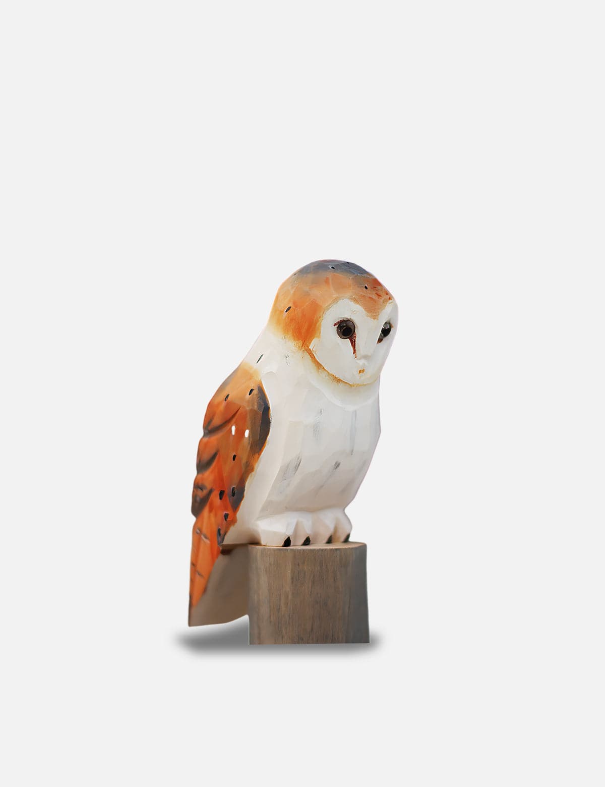 Whimsical Owl Wood Carving - Enchanting Desk Ornament